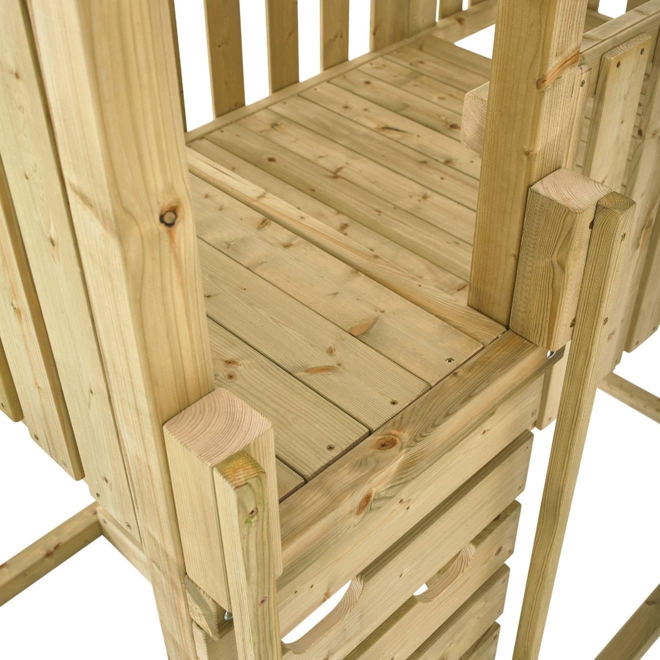 Aire de jeux portique kingswood bois FSC marron - vert