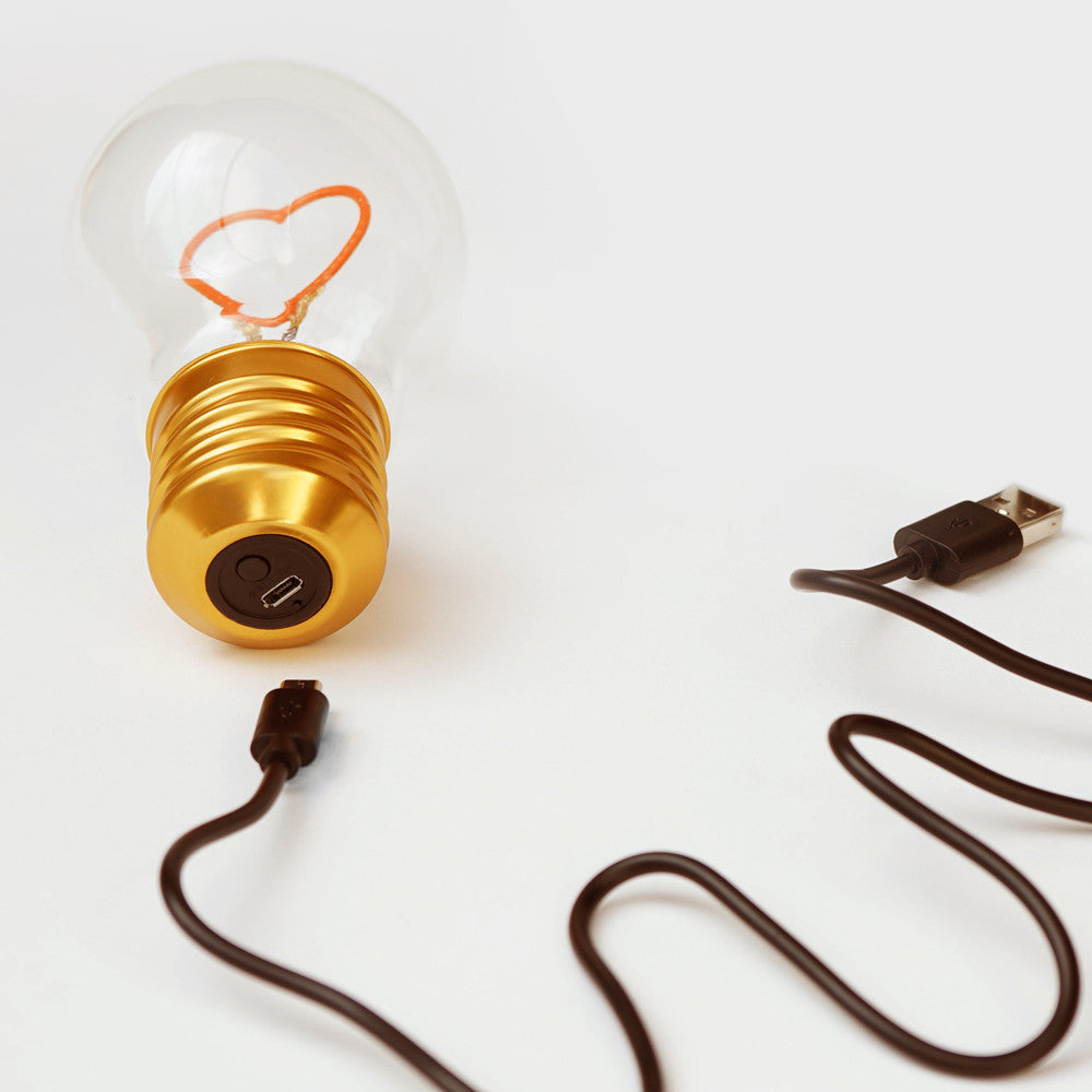 Ampoule Cœur Rechargeable - Lampe Originale