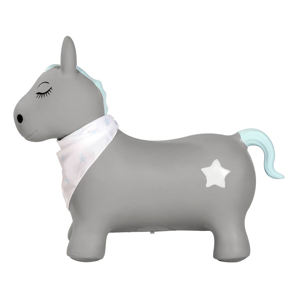 Animal sauteur gonflable gris - poney