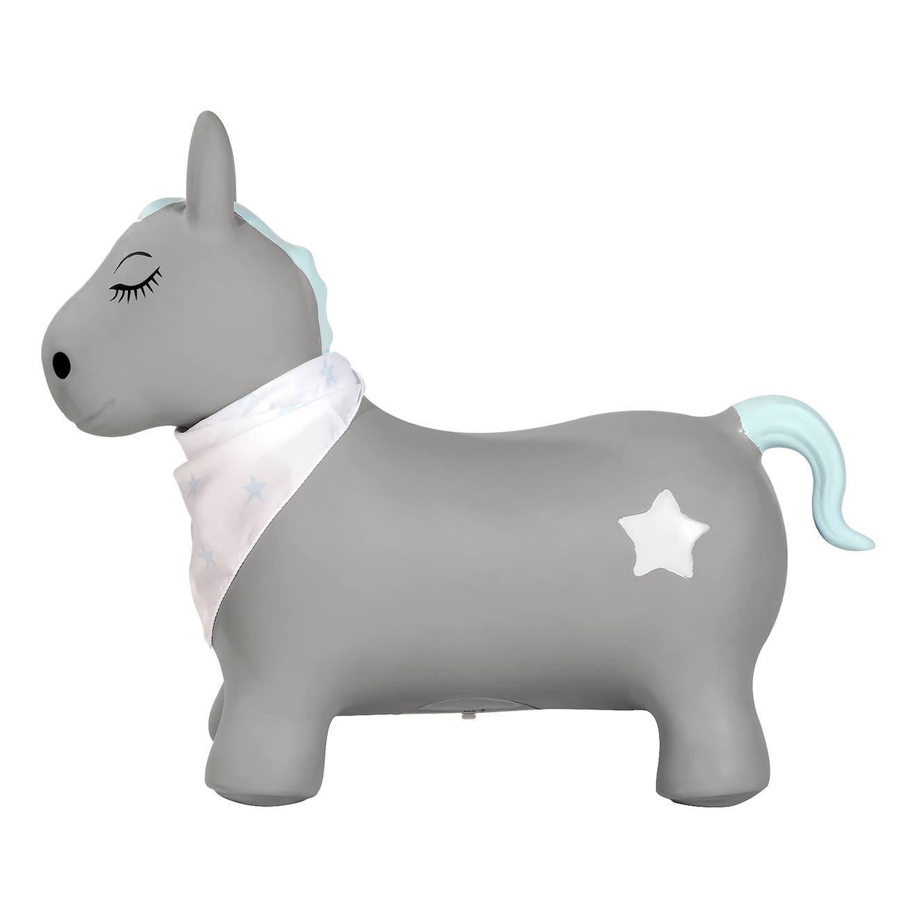 Animal sauteur gonflable gris - poney