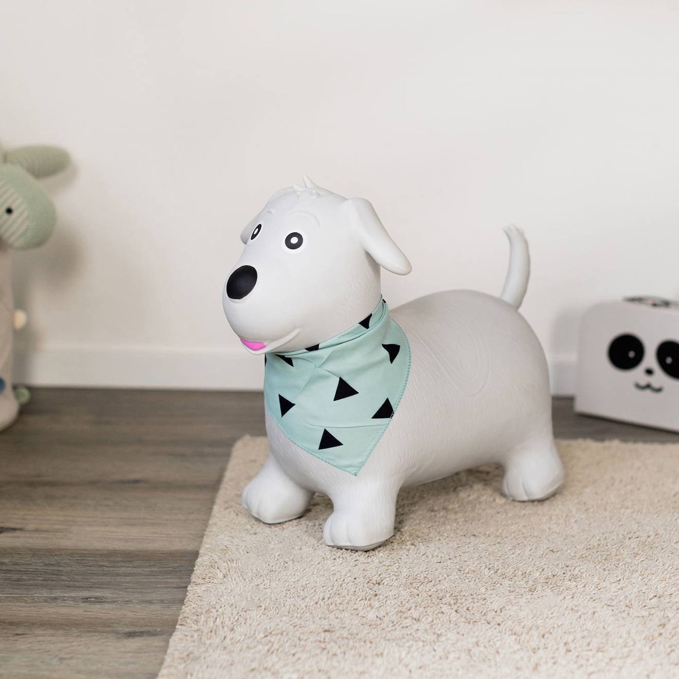 Animal sauteur gonflable gris - chien