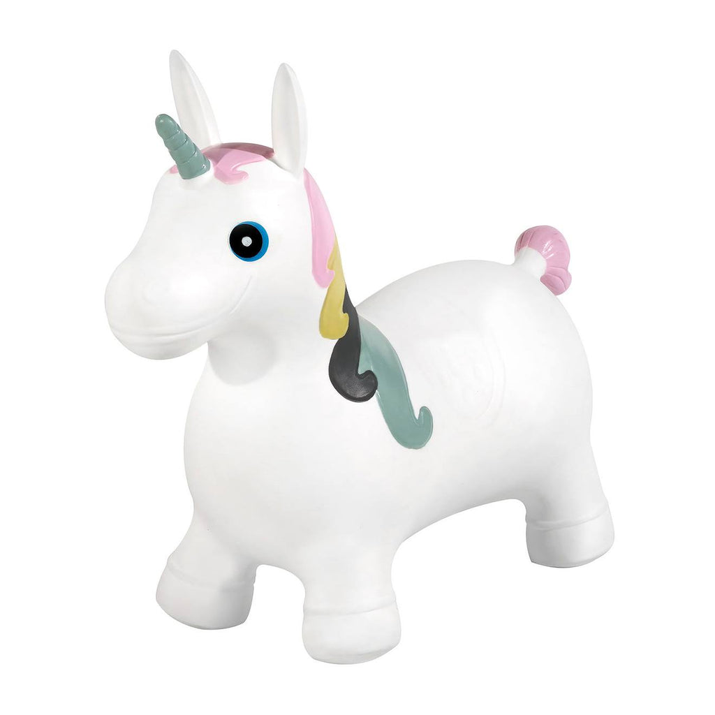 Animal sauteur gonflable blanc - licorne