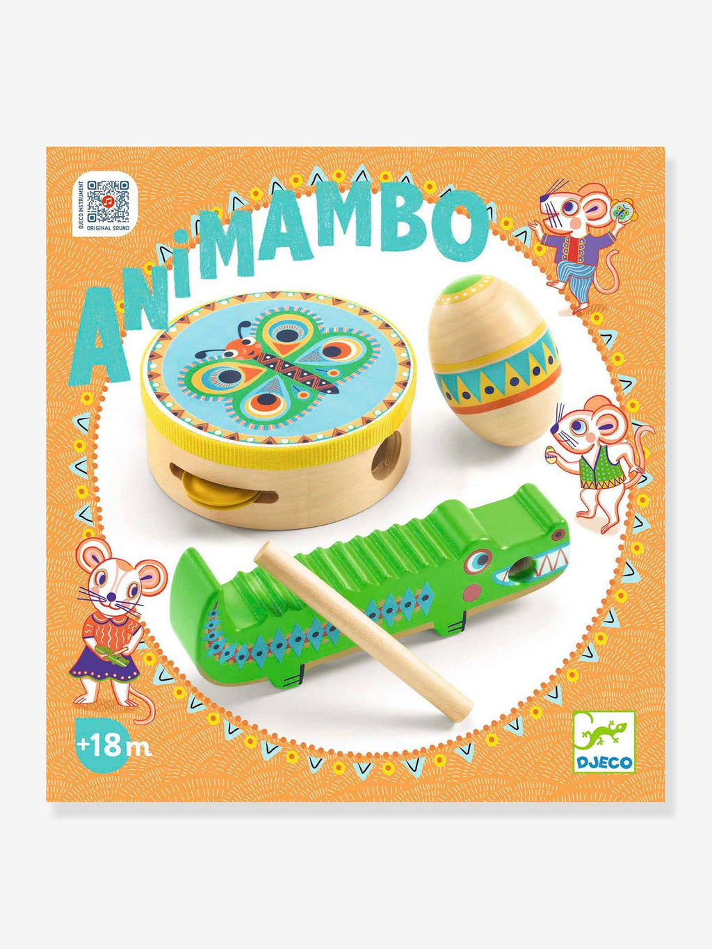 Animambo set de percussion multicolore