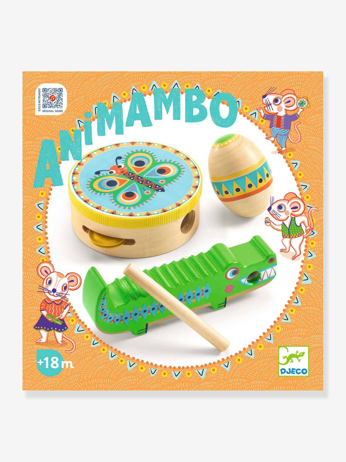 Animambo set de percussion multicolore