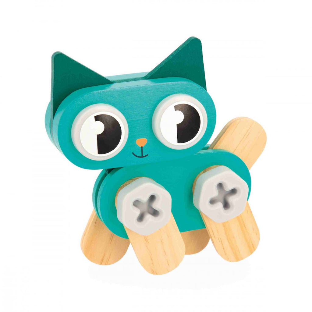 Animaux à bricoler en bois, 3 outils - 50 pièces multicolore