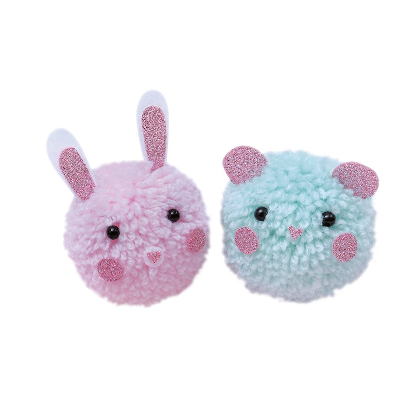 Animaux à créer 2 pompons multicolore