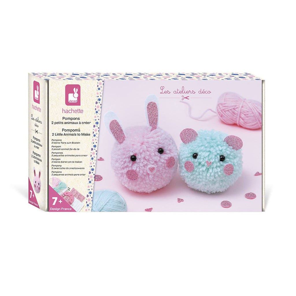 Animaux à créer 2 pompons multicolore