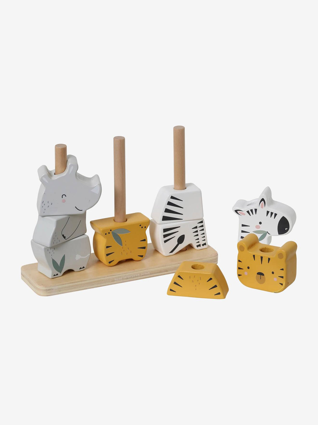 Animaux à empiler jungle en bois FSC multicolore - jungle
