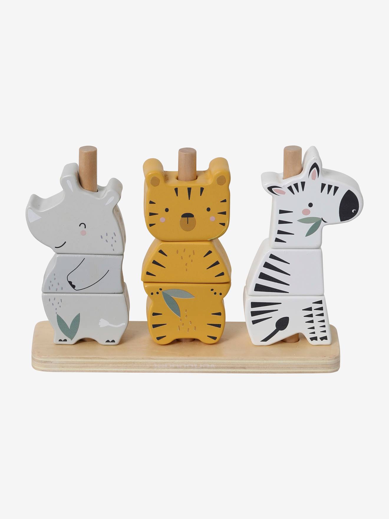 Animaux à empiler jungle en bois FSC multicolore - jungle