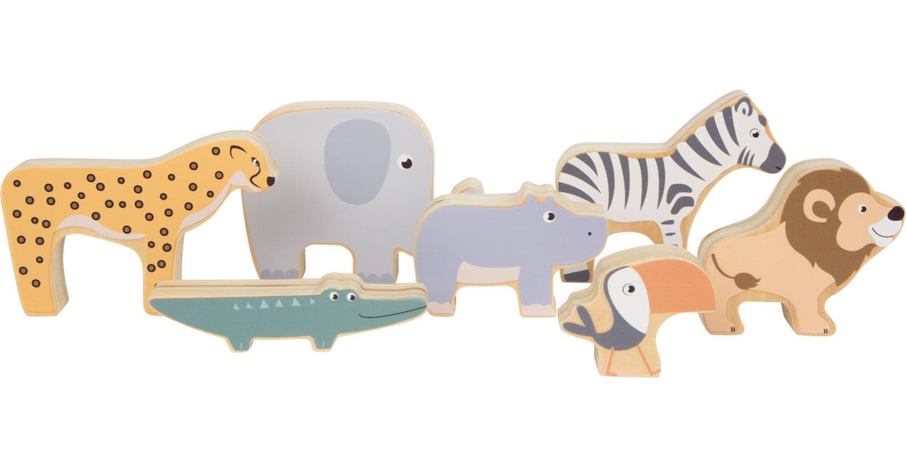 Animaux à empiler safari beige