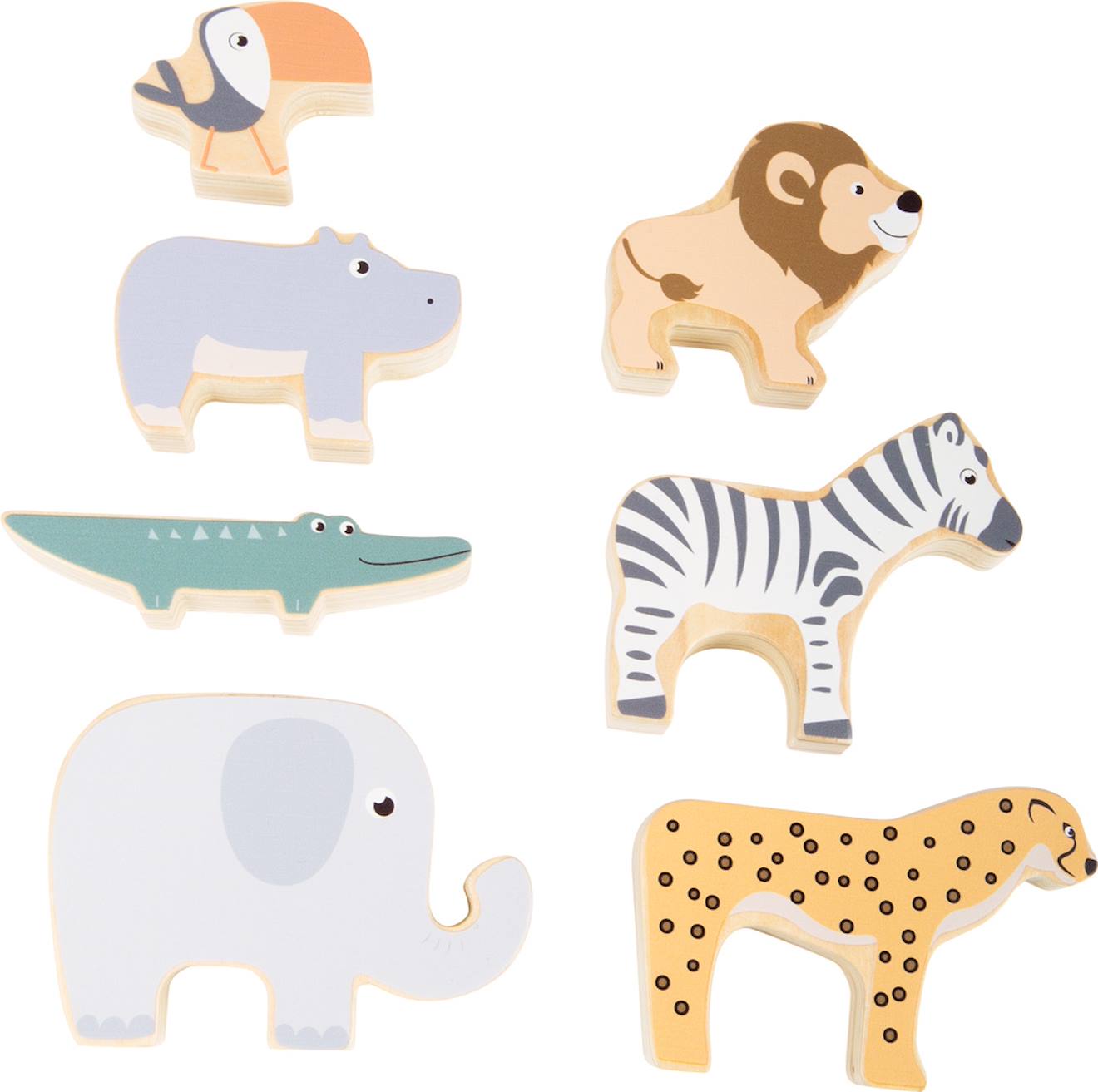 Animaux à empiler safari beige