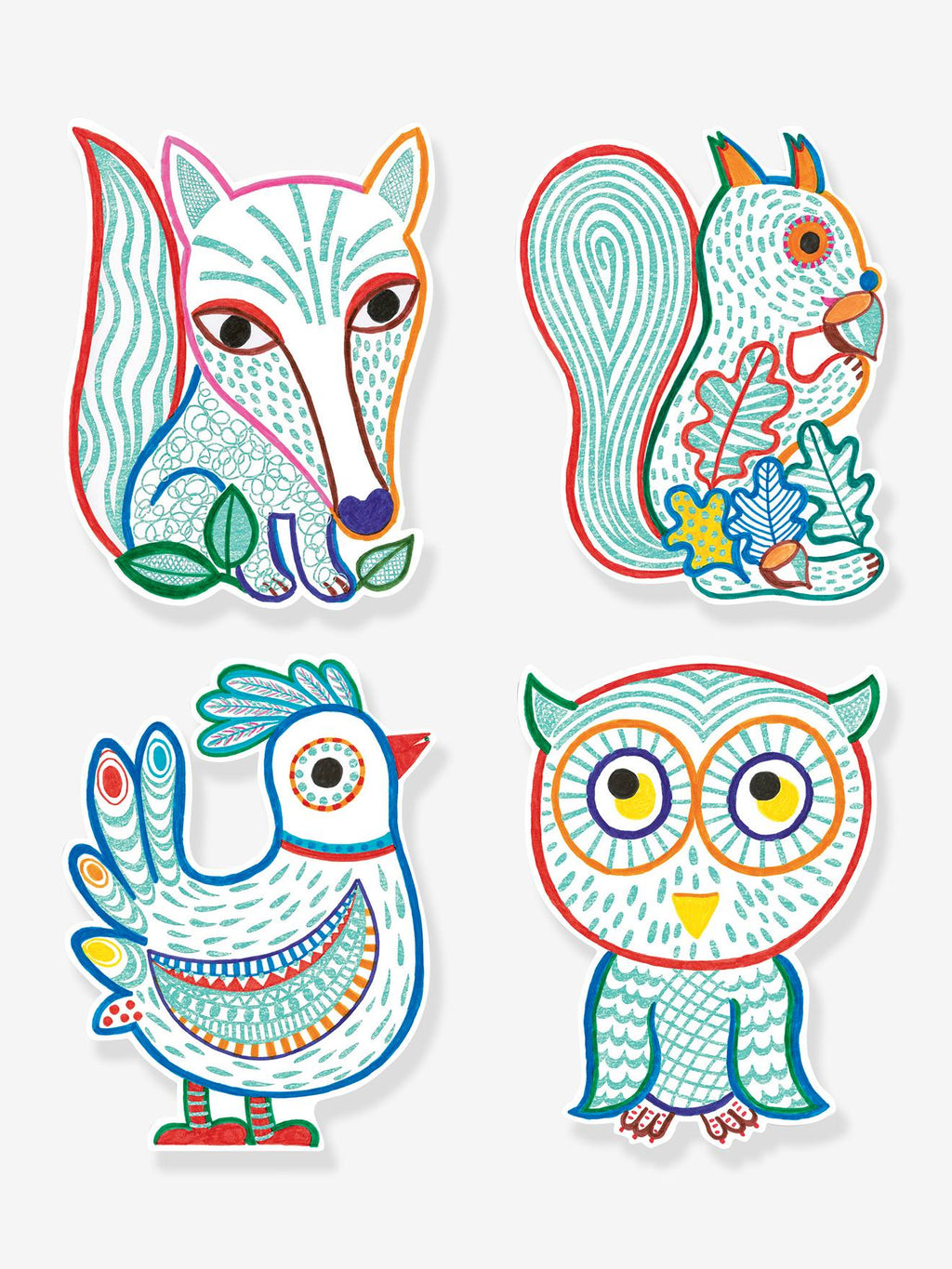 Animaux à révéler - bleu