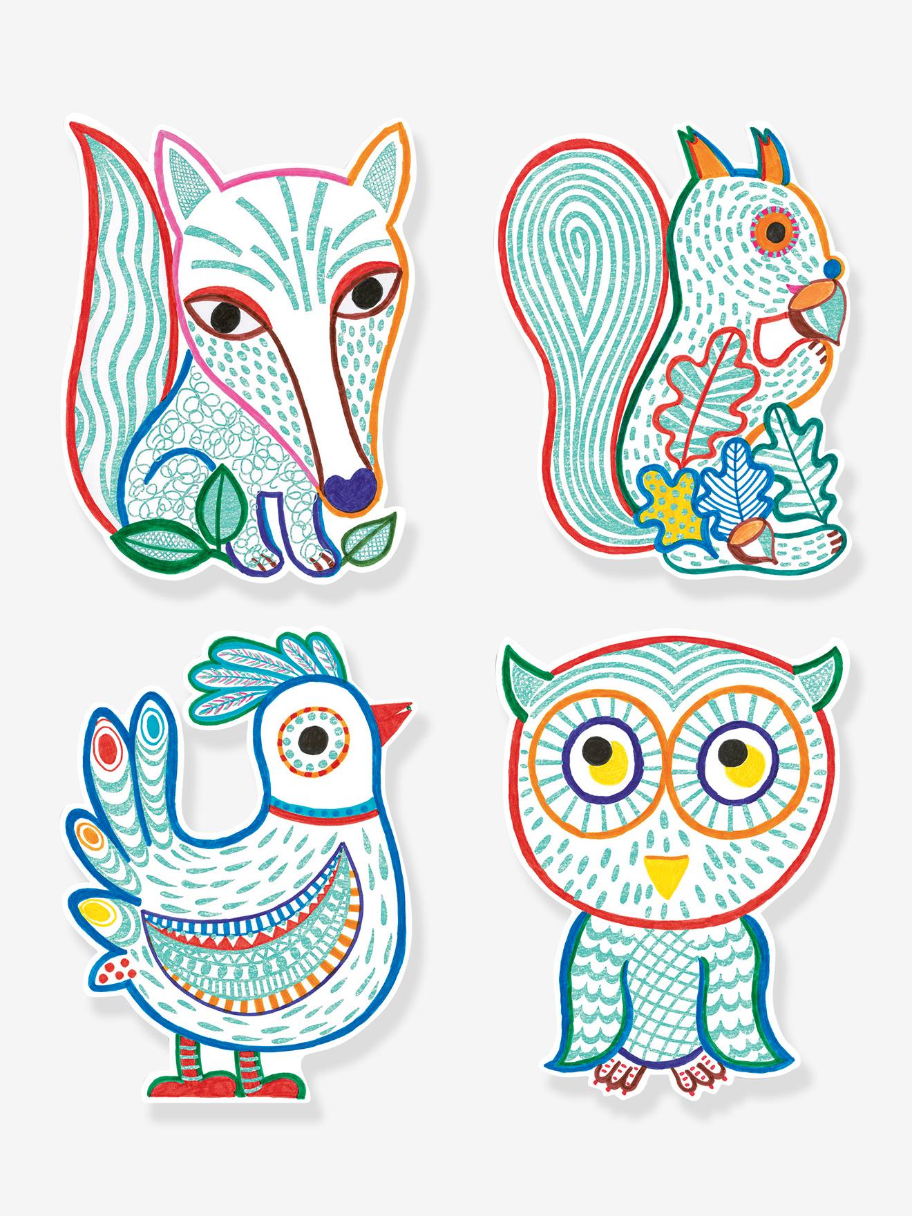 Animaux à révéler - bleu
