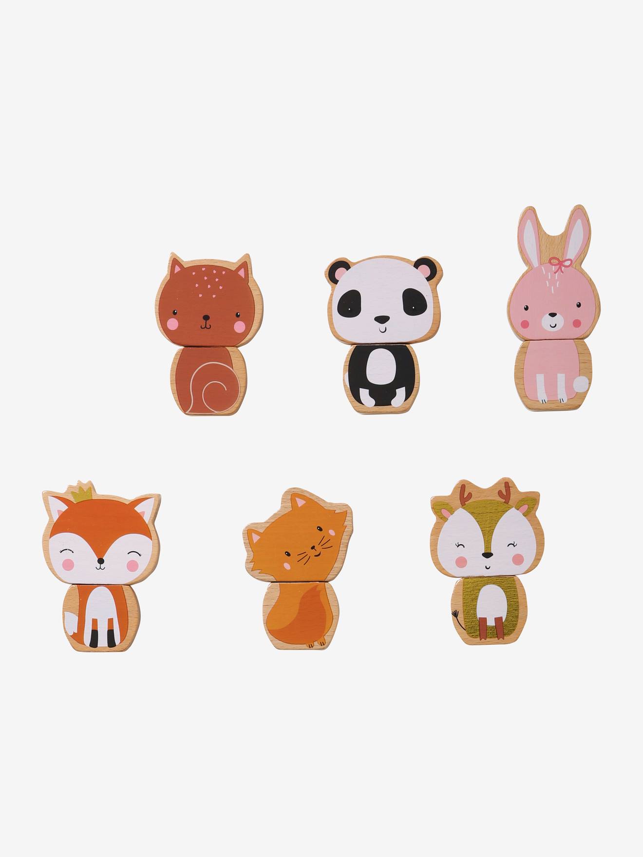 Animaux magnétiques à assembler en bois FSC rose