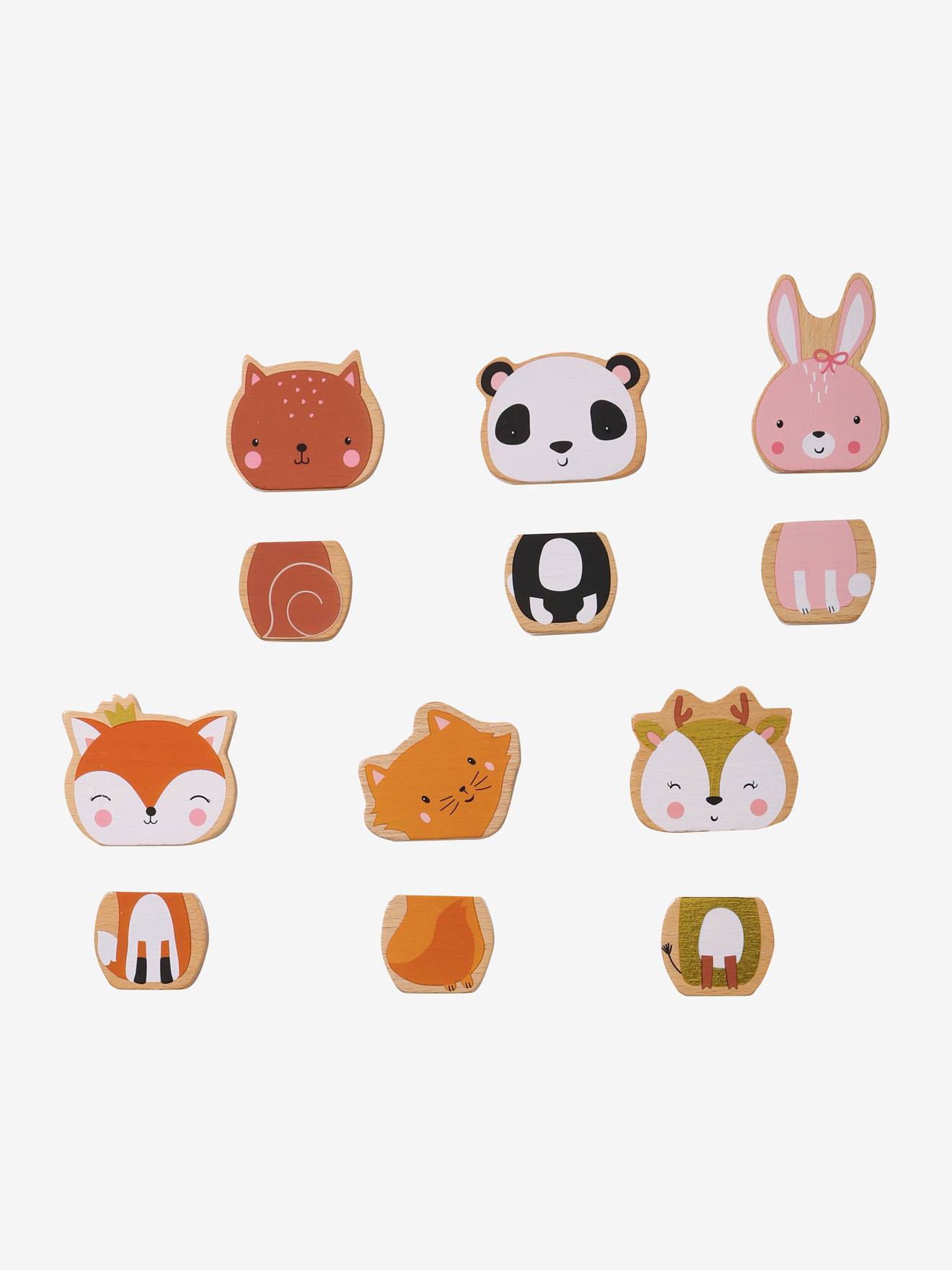 Animaux magnétiques à assembler en bois FSC rose