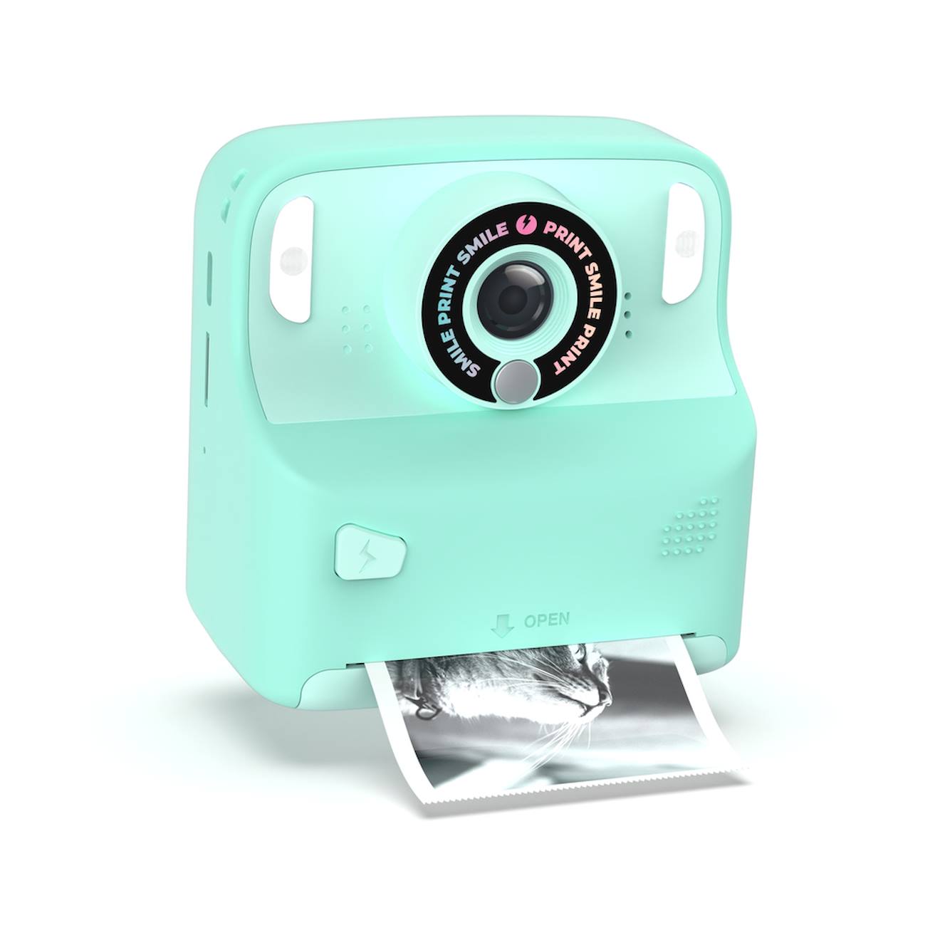 Appareil photo avec impression pixiprint turquoise