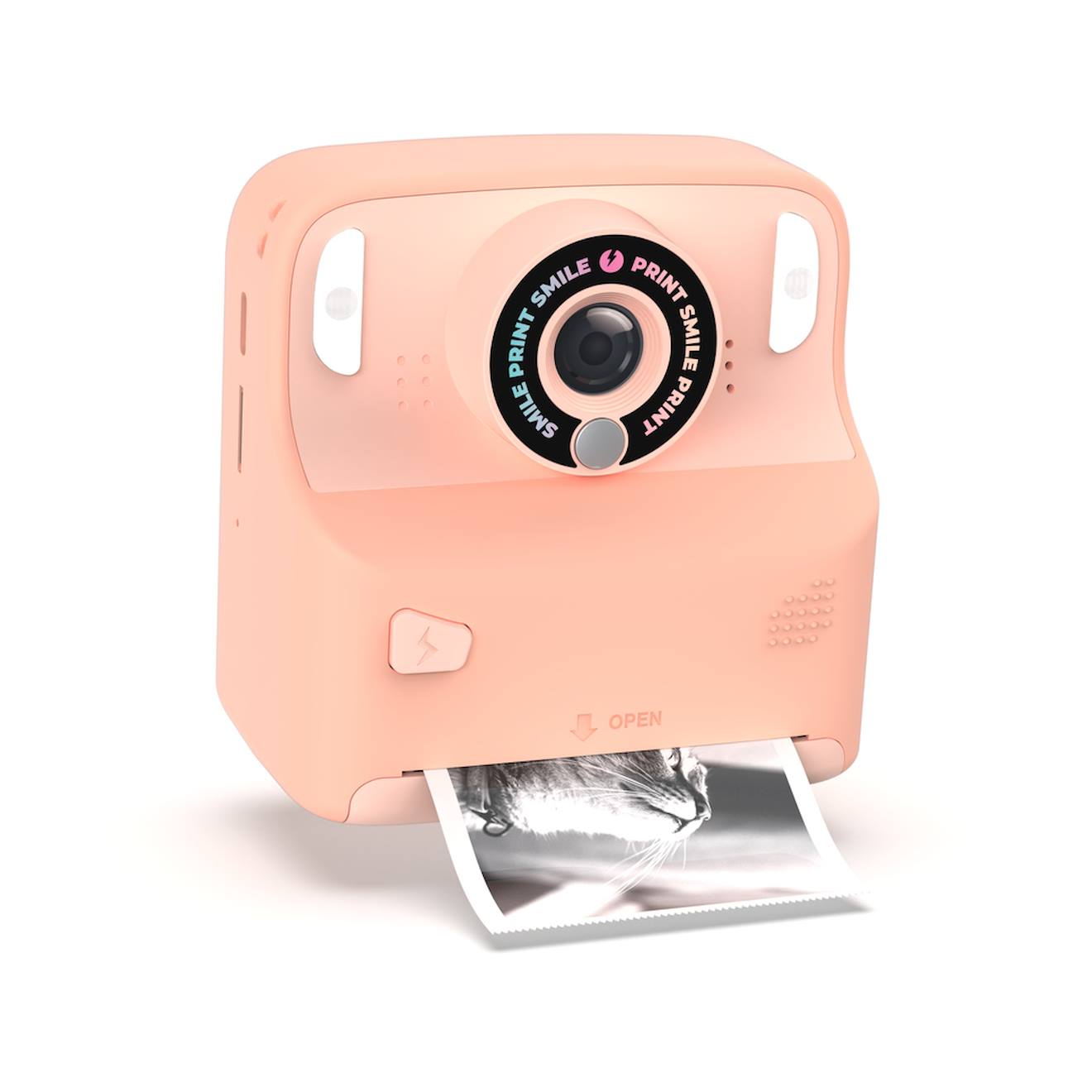 Appareil photo avec impression pixiprint rose saumon