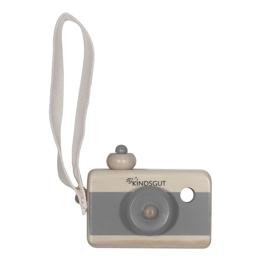 Appareil photo en bois aquamarine gris foncé