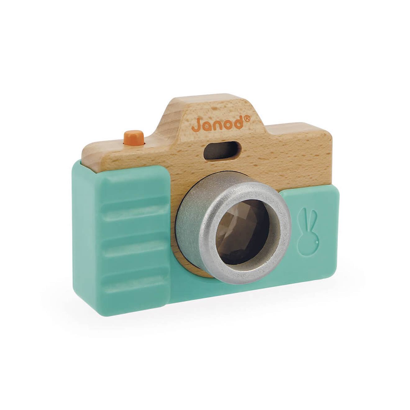Appareil photo en bois bleu
