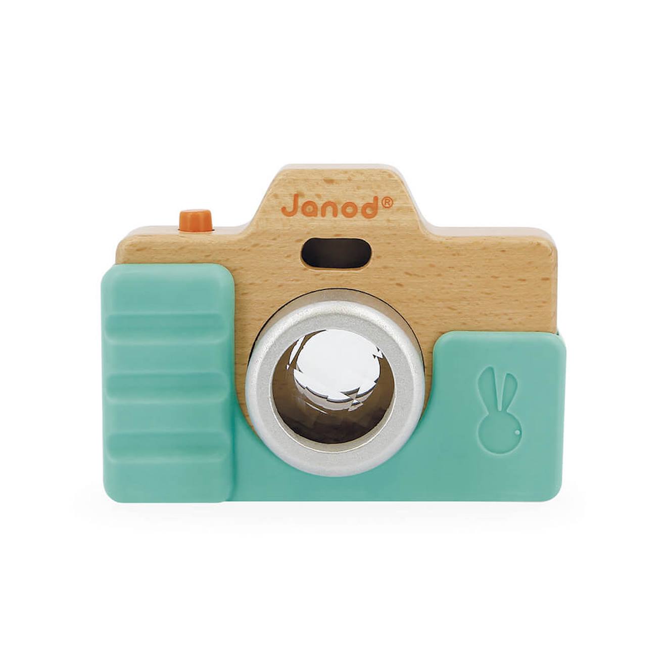 Appareil photo en bois bleu