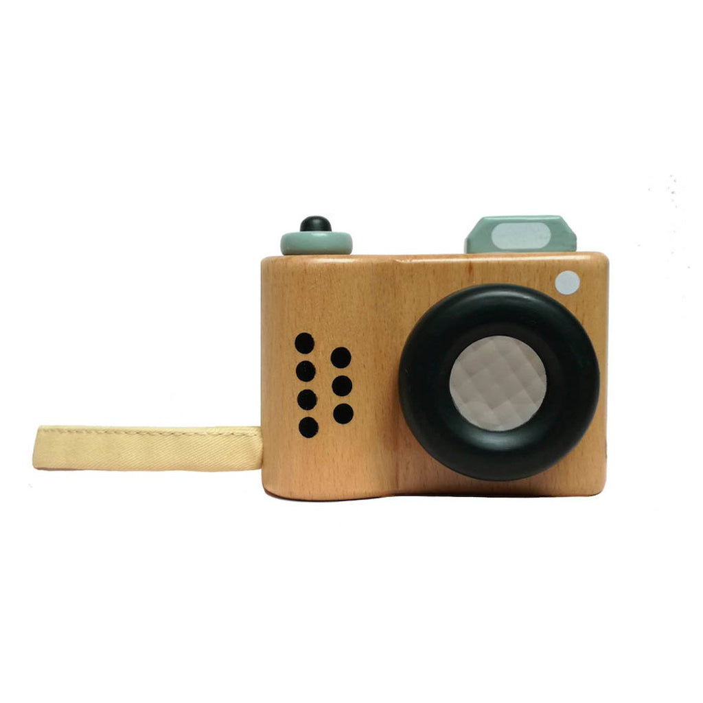 Appareil photo en bois beige