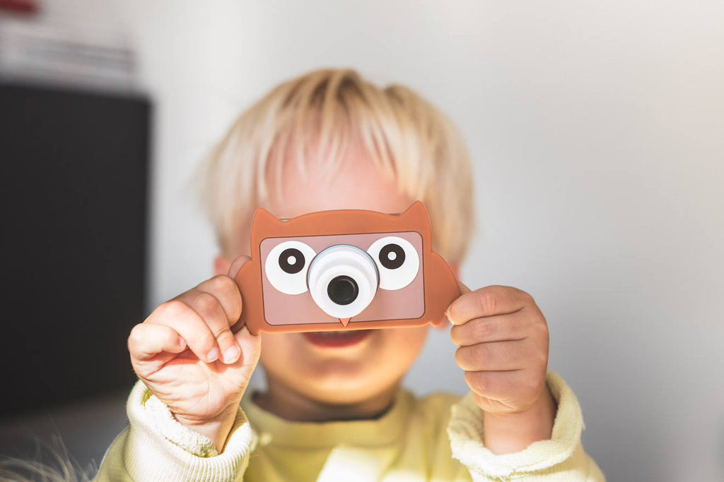 Appareil photo hibou multicolore
