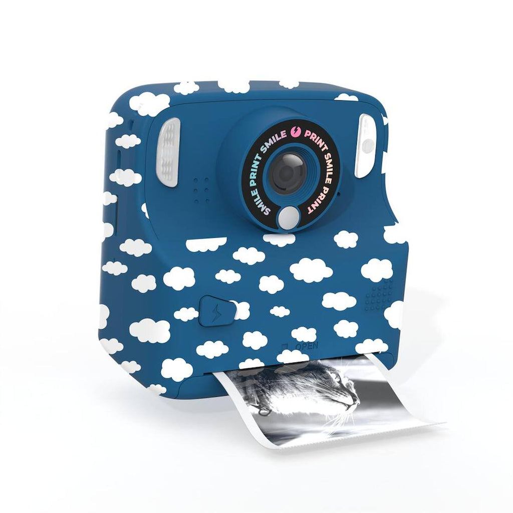Appareil photo instantané enfant pixiprint - impression noir & blanc bleu