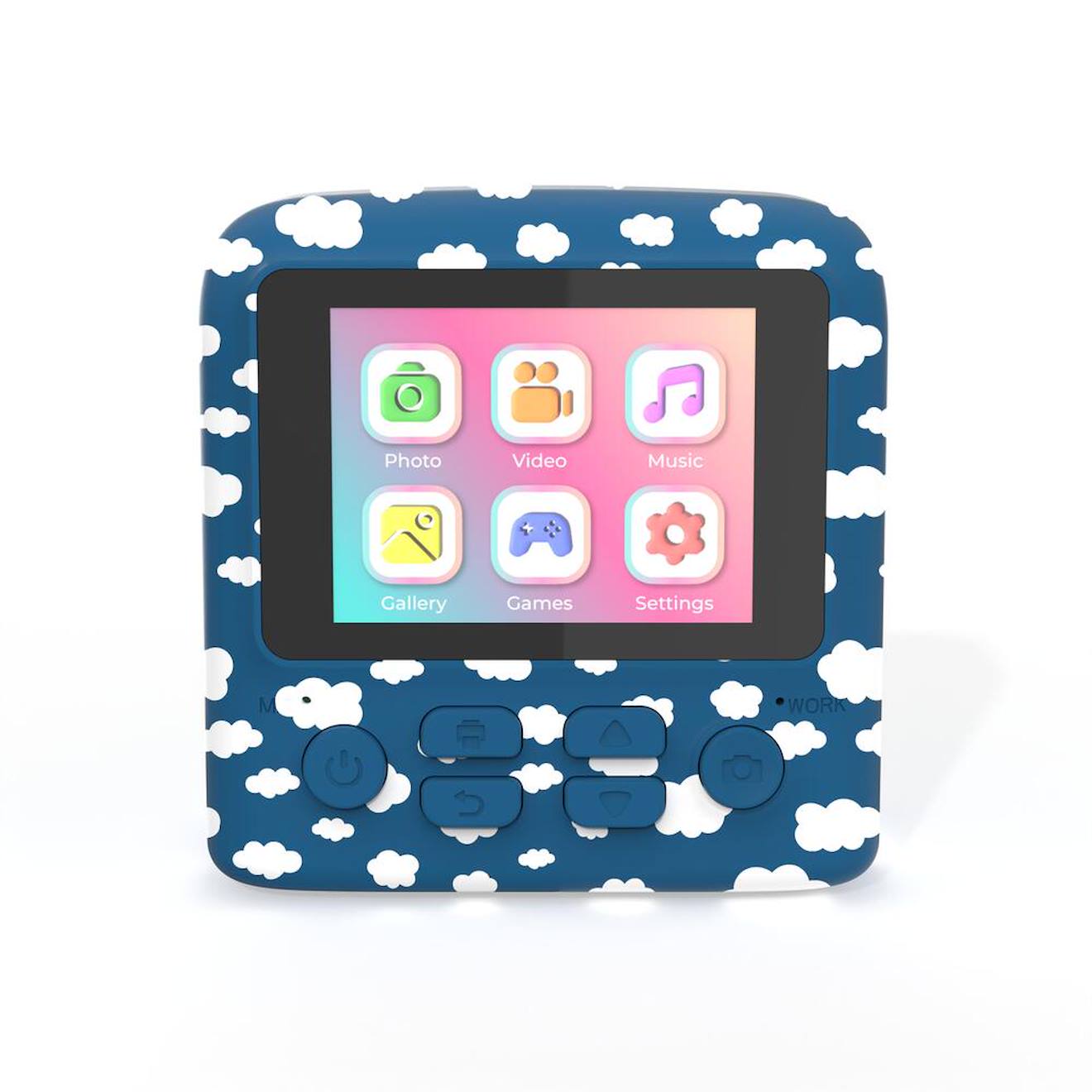 Appareil photo instantané enfant pixiprint - impression noir & blanc bleu