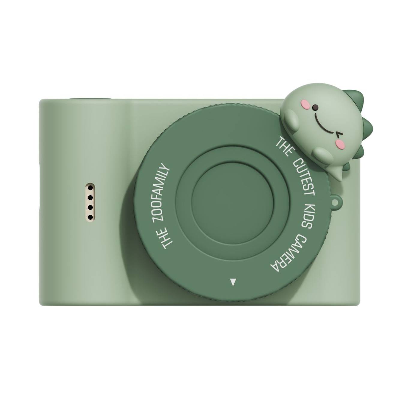 Appareil photo urbain dino vert, rose, noir