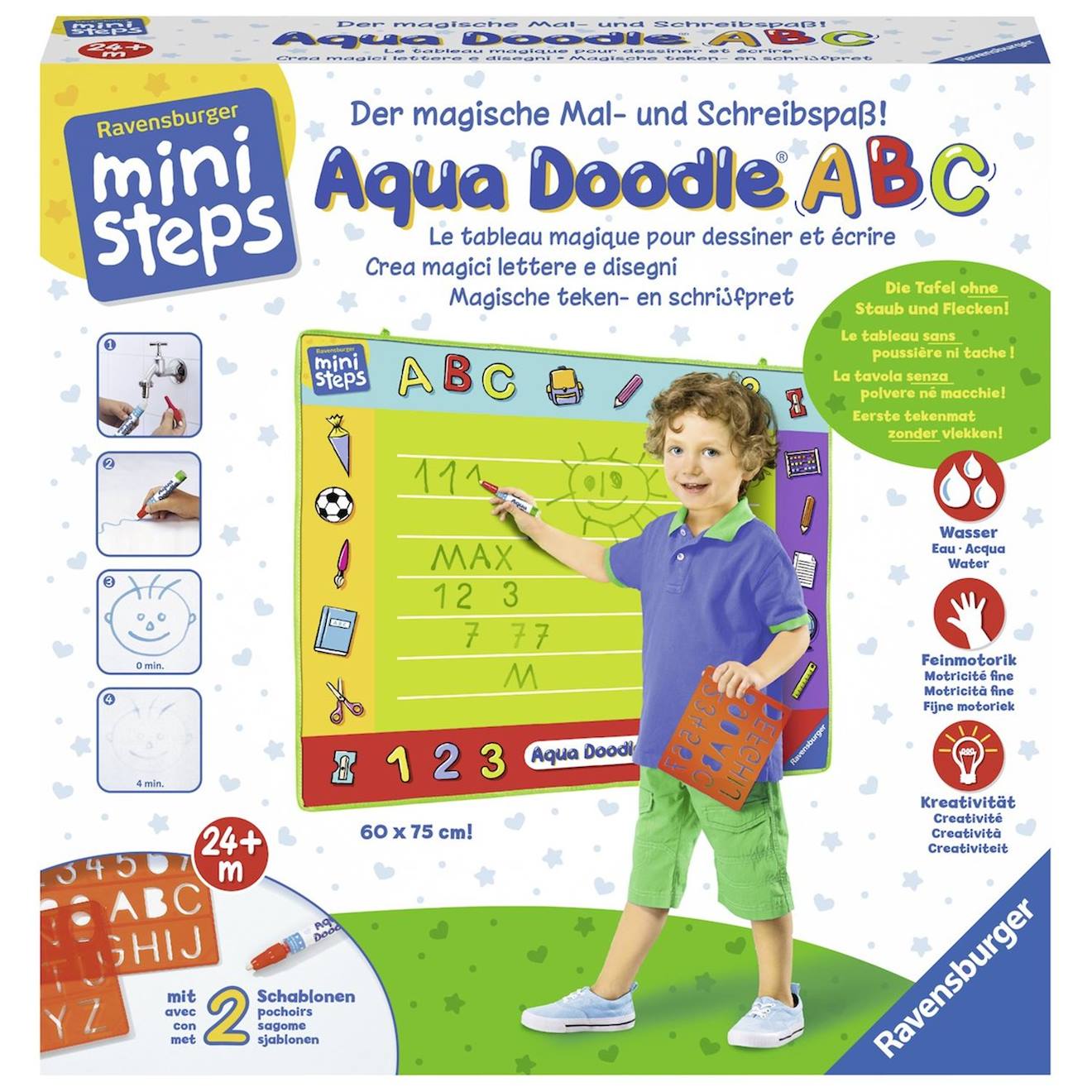 Aqua doodle le tableau magique pour dessiner et écrire multicolore