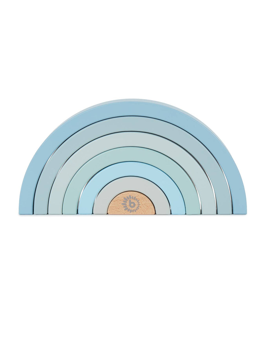 Arc-en-ciel en bois à empiler bleu