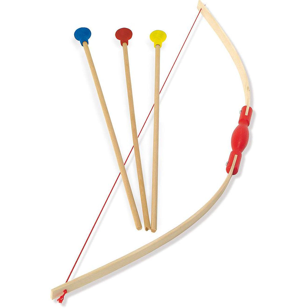 Arc et flèches en bois multicolore