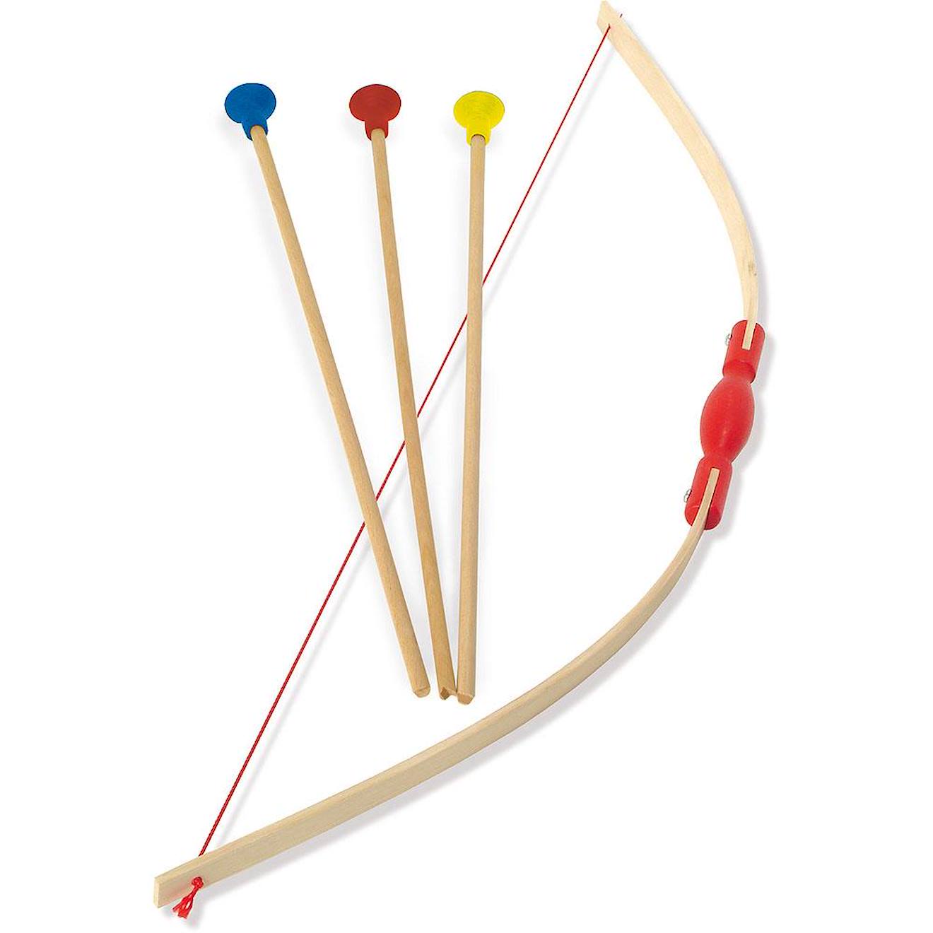 Arc et flèches en bois multicolore