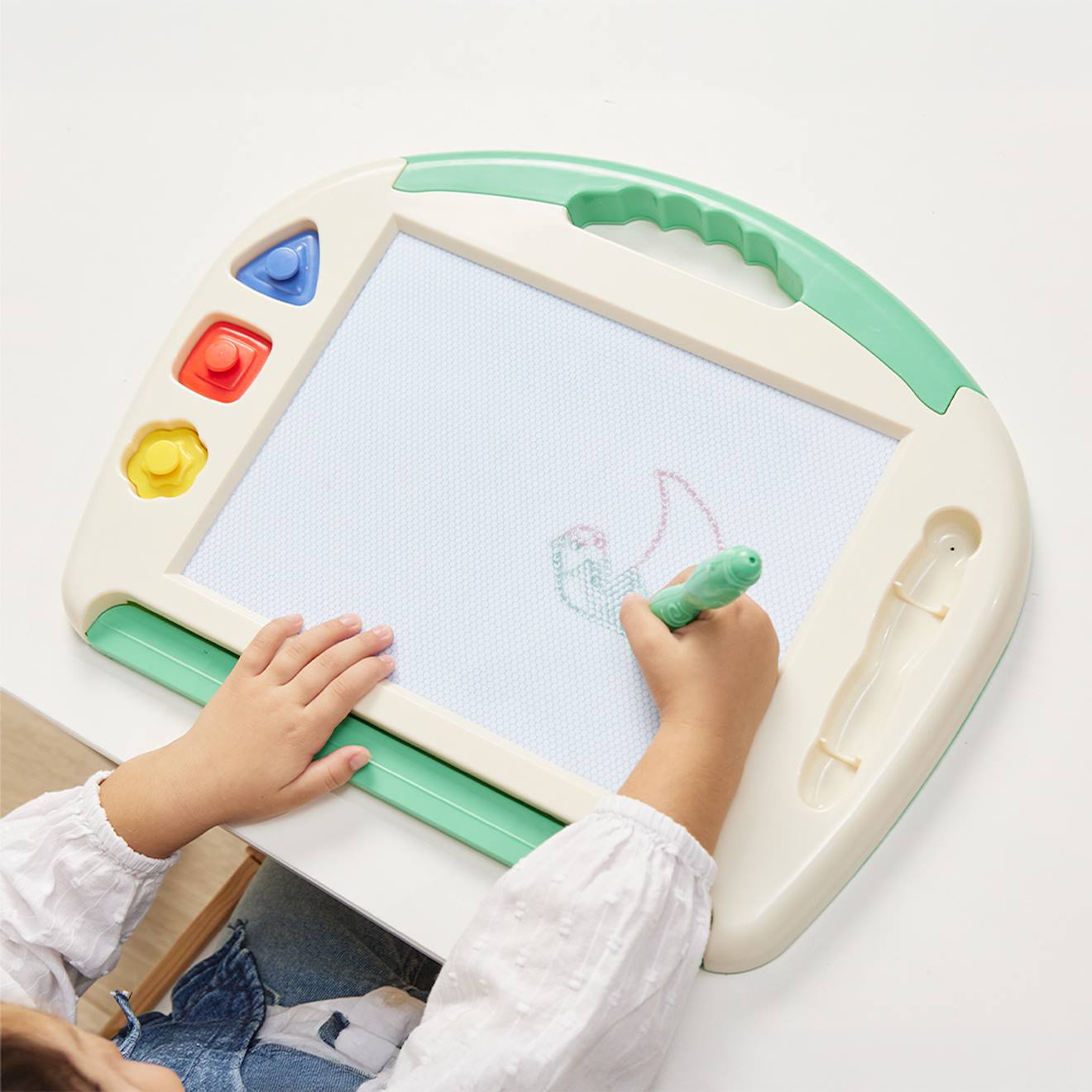 Ardoise magnétique pour bébé vert