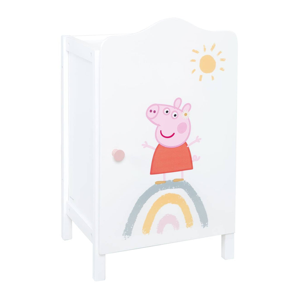 Armoire de poupée avec penderie et étagère Peppa Pig blanc / Peppa Pig