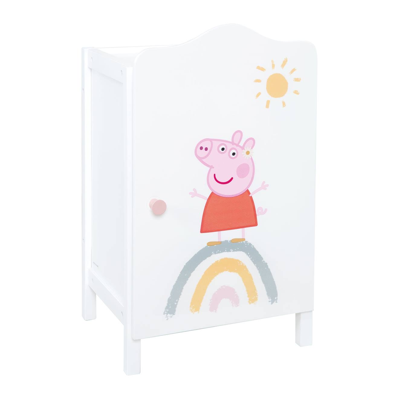 Armoire de poupée avec penderie et étagère Peppa Pig blanc / Peppa Pig