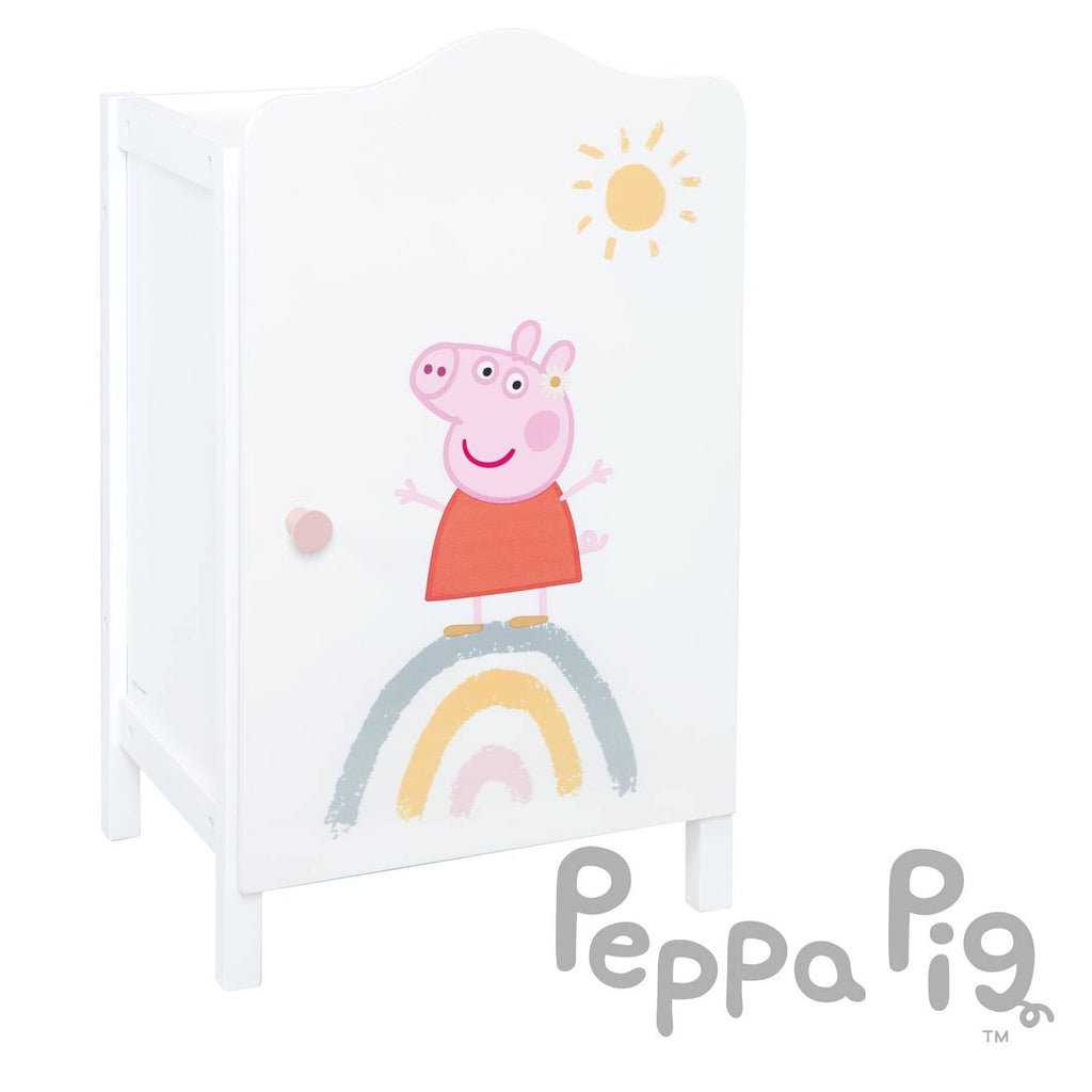 Armoire de poupée avec penderie et étagère Peppa Pig blanc / Peppa Pig