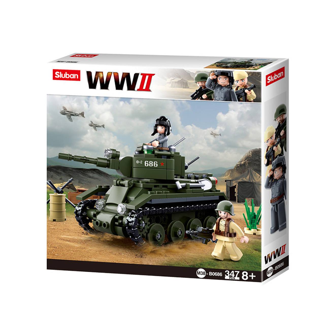 Army wwii - char militaire allié vert