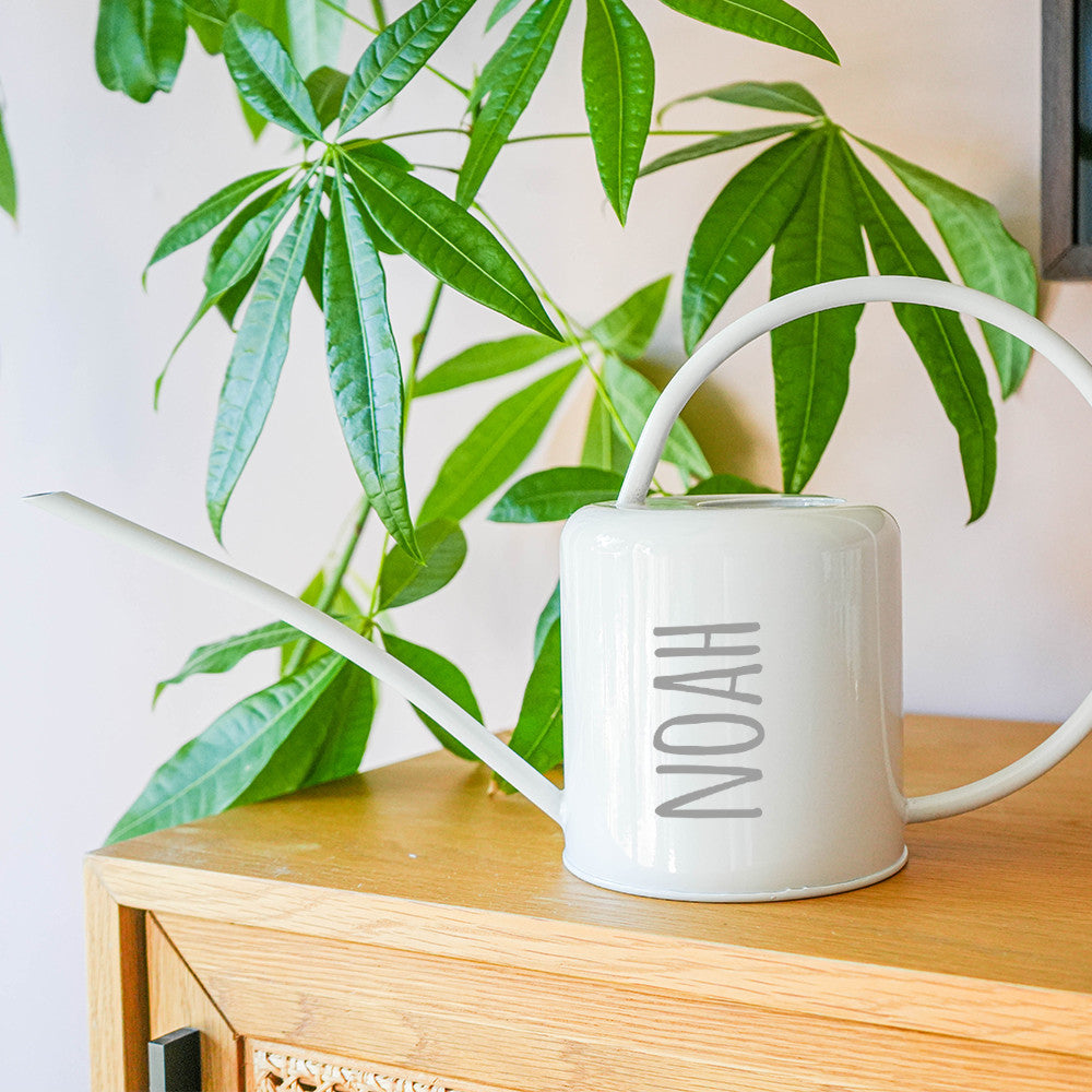 Arrosoir en Métal Prénom à Personnaliser Blanc - Kits de Plantation