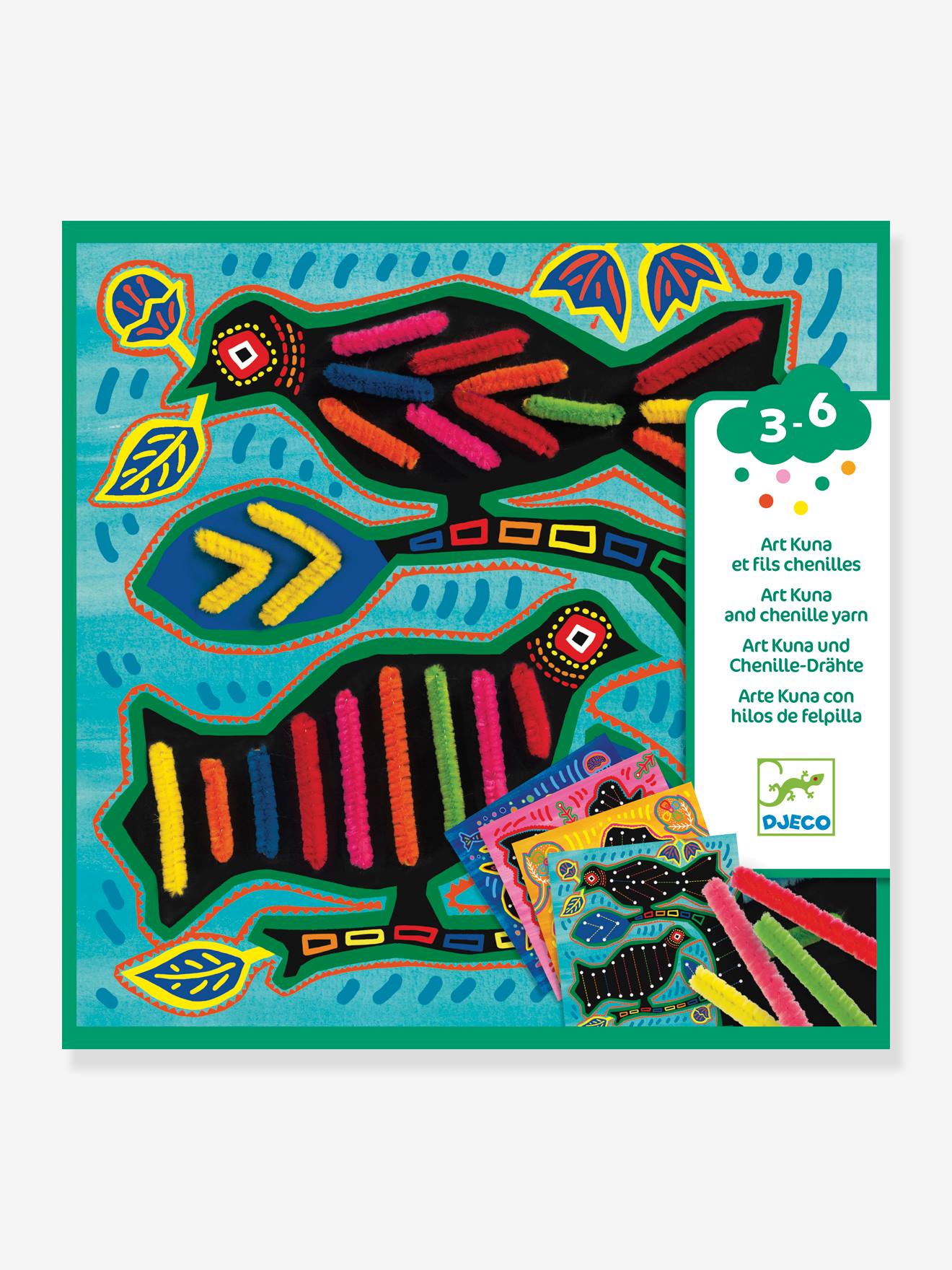 Art kuna et fils chenilles tout doux vert