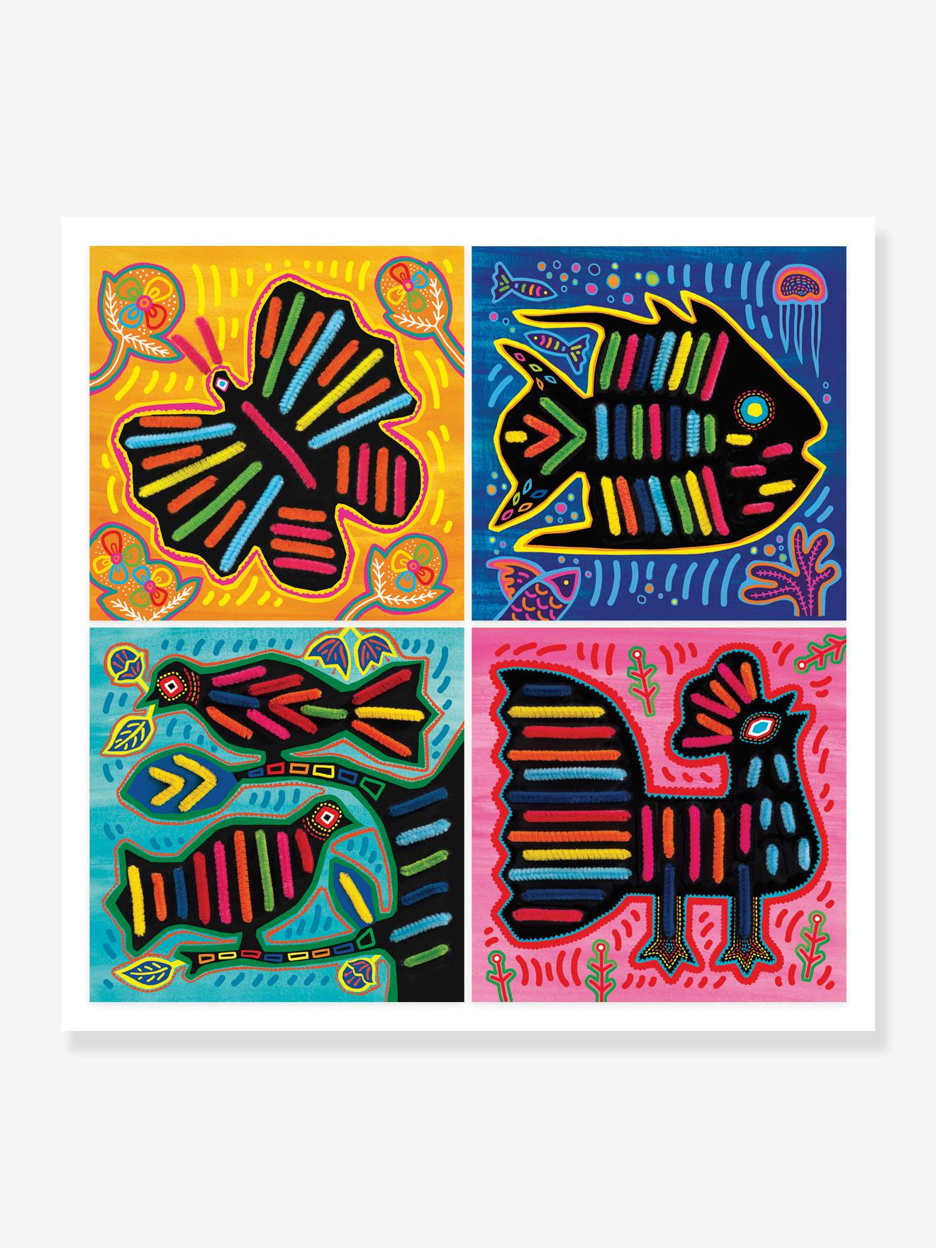 Art kuna et fils chenilles tout doux vert