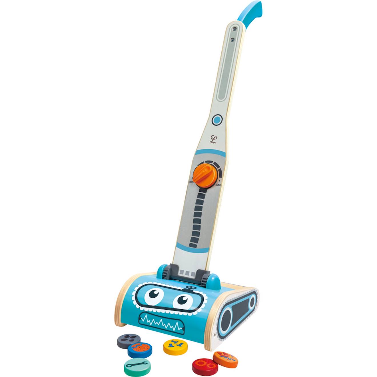 Aspirateur vintage bleu, gris, orange