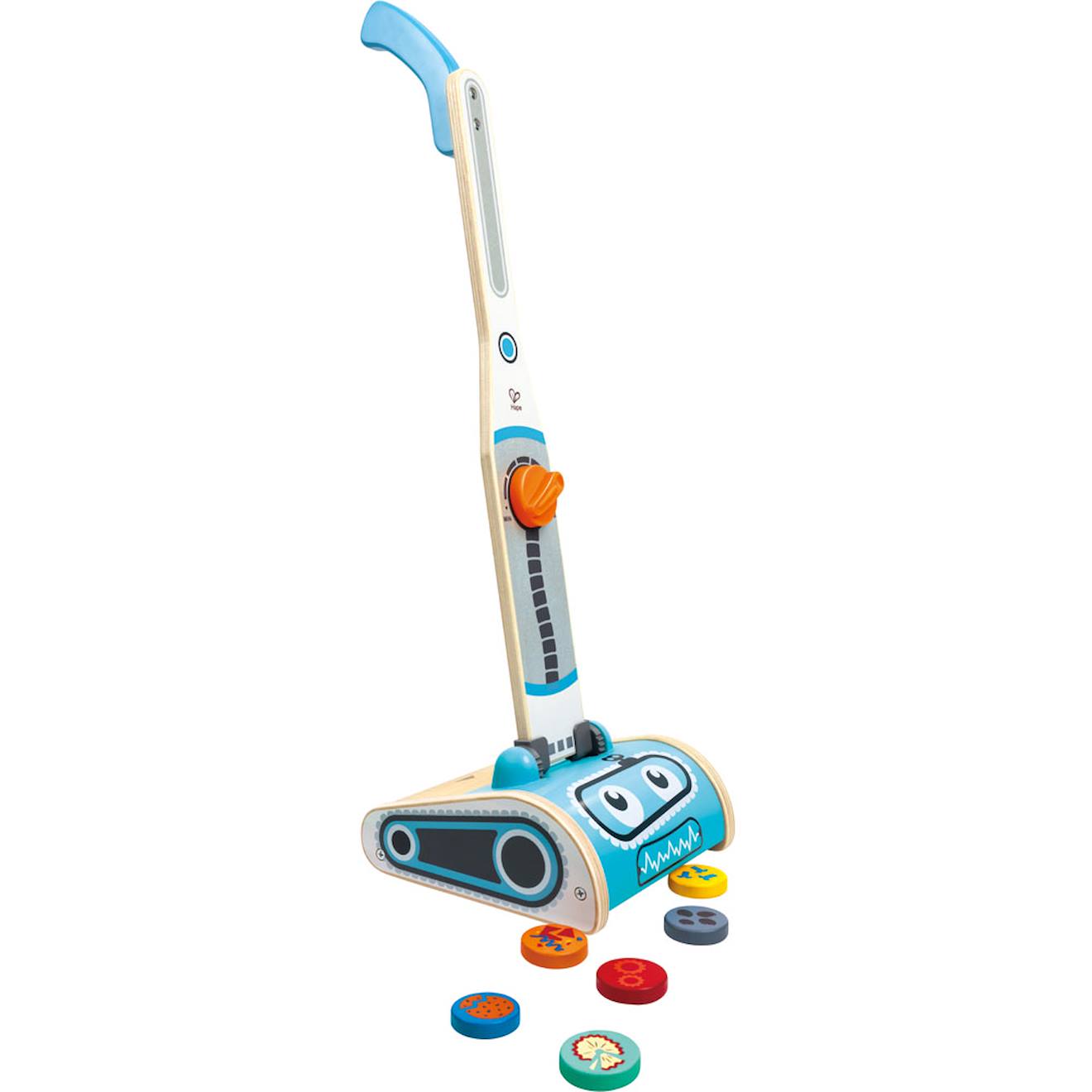 Aspirateur vintage bleu, gris, orange