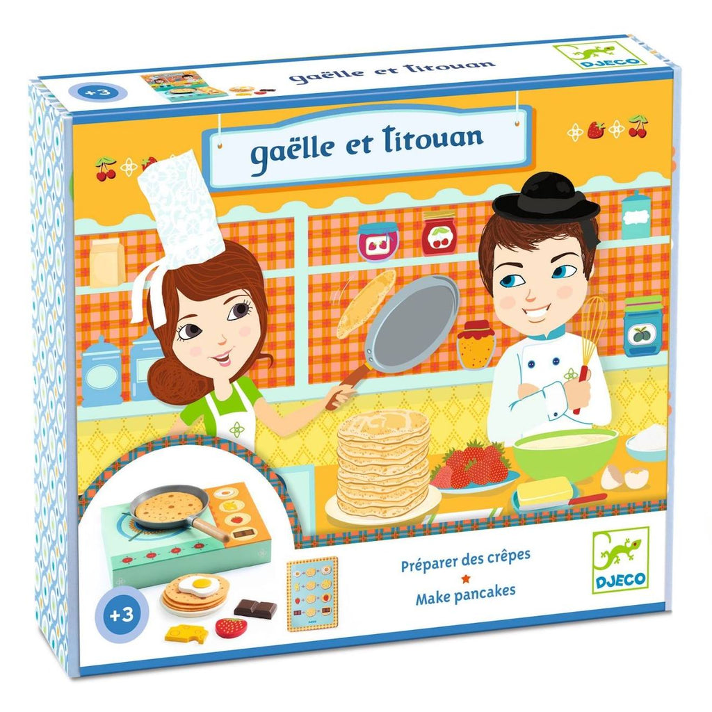 Atelier crêpes vert d'eau, orange