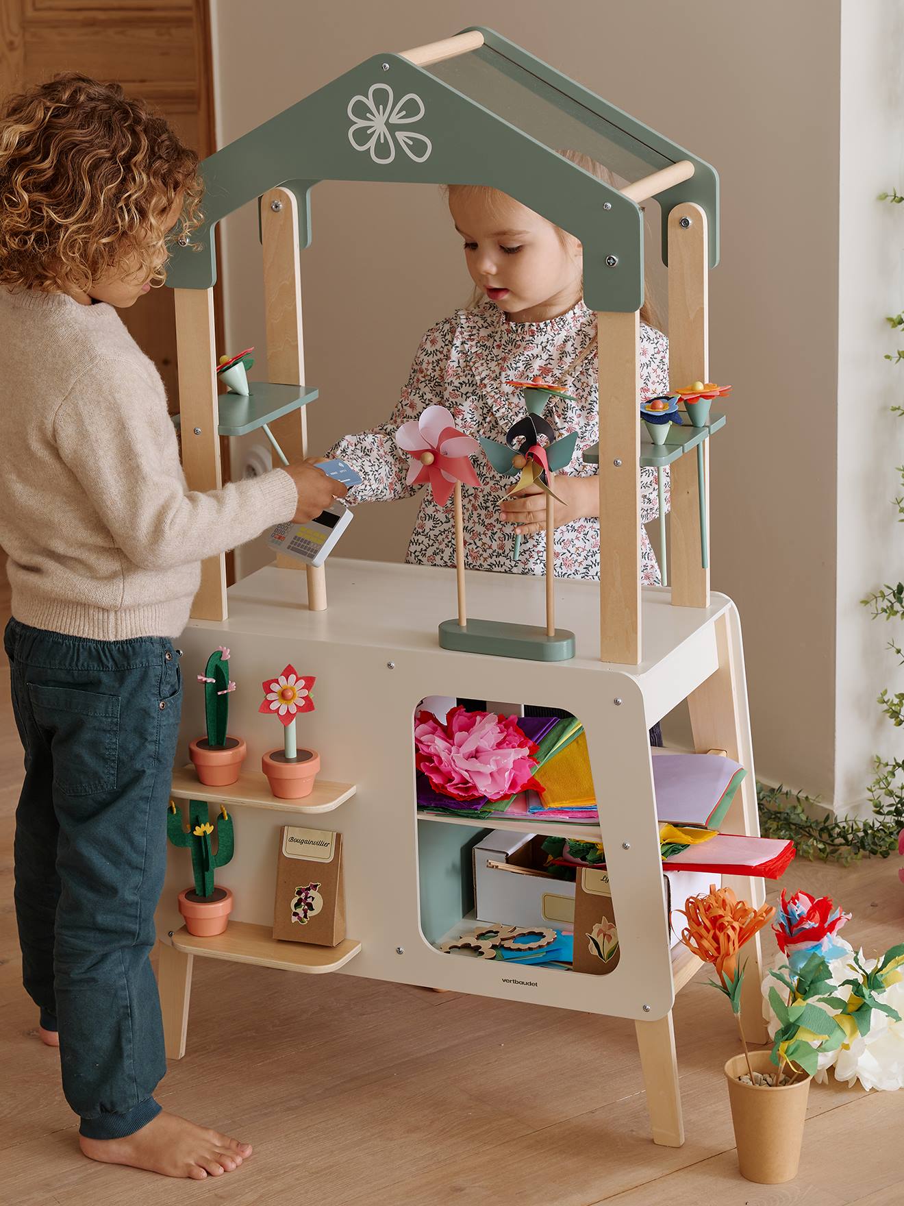 Atelier du fleuriste en bois FSC vert