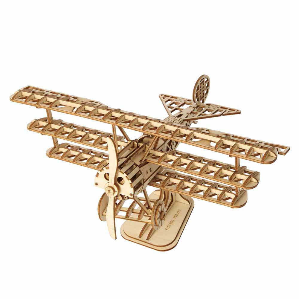 Avion Biplan en Bois à Monter - Maquette Bois CadoMaestro