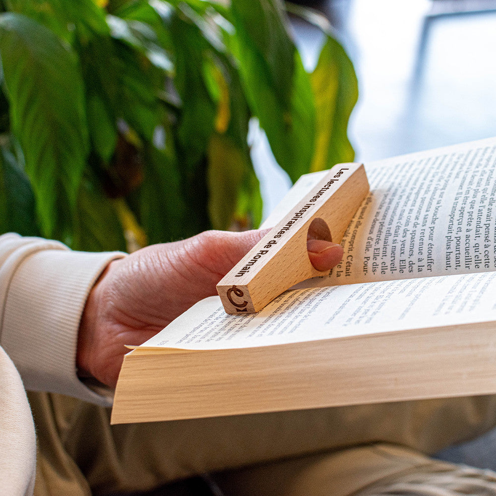 Bague de Lecture en Hêtre à Personnaliser - Marque-Pages Personnalisé