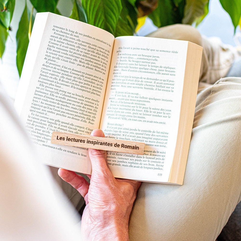 Bague de Lecture en Hêtre à Personnaliser - Marque-Pages Personnalisé