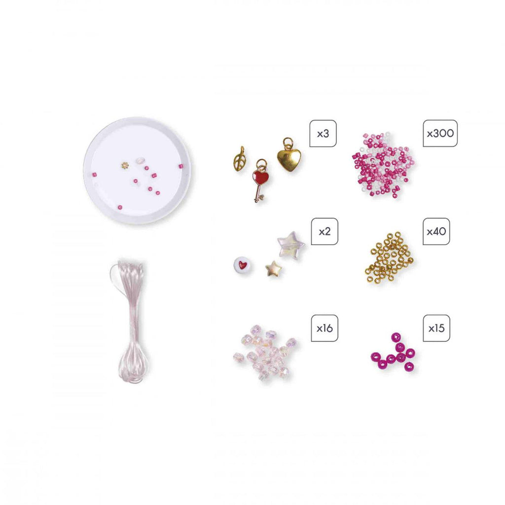 Bagues en perles à créer - lovely rose