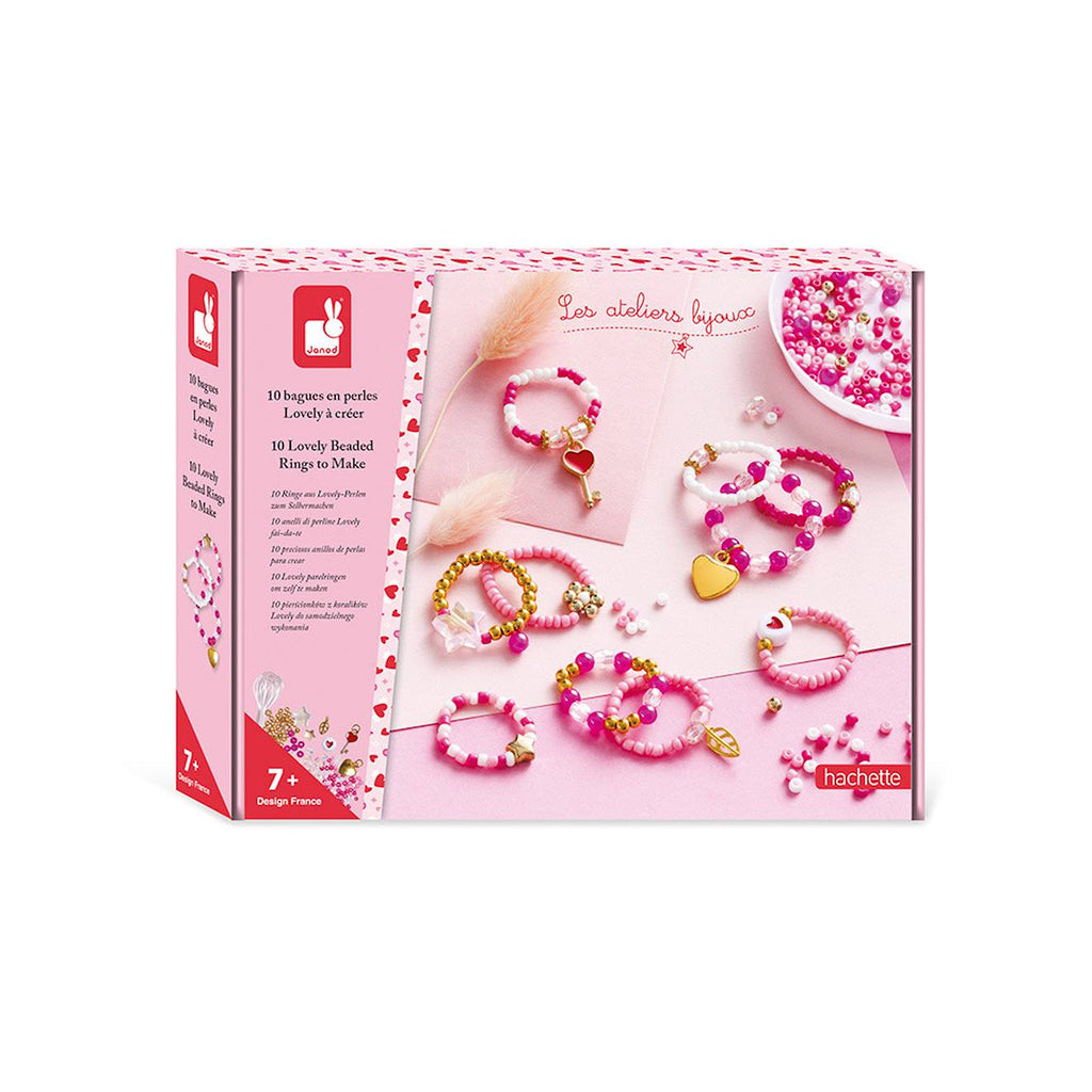 Bagues en perles à créer - lovely rose